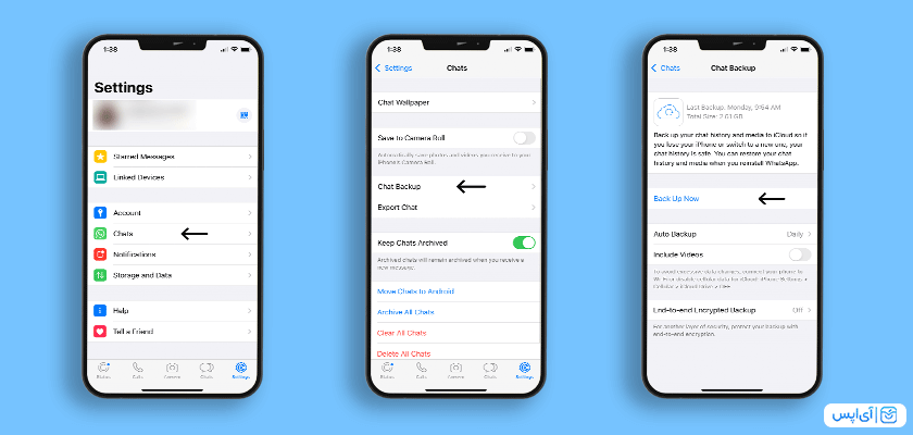 بک آپ گیری از اپ واتساپ