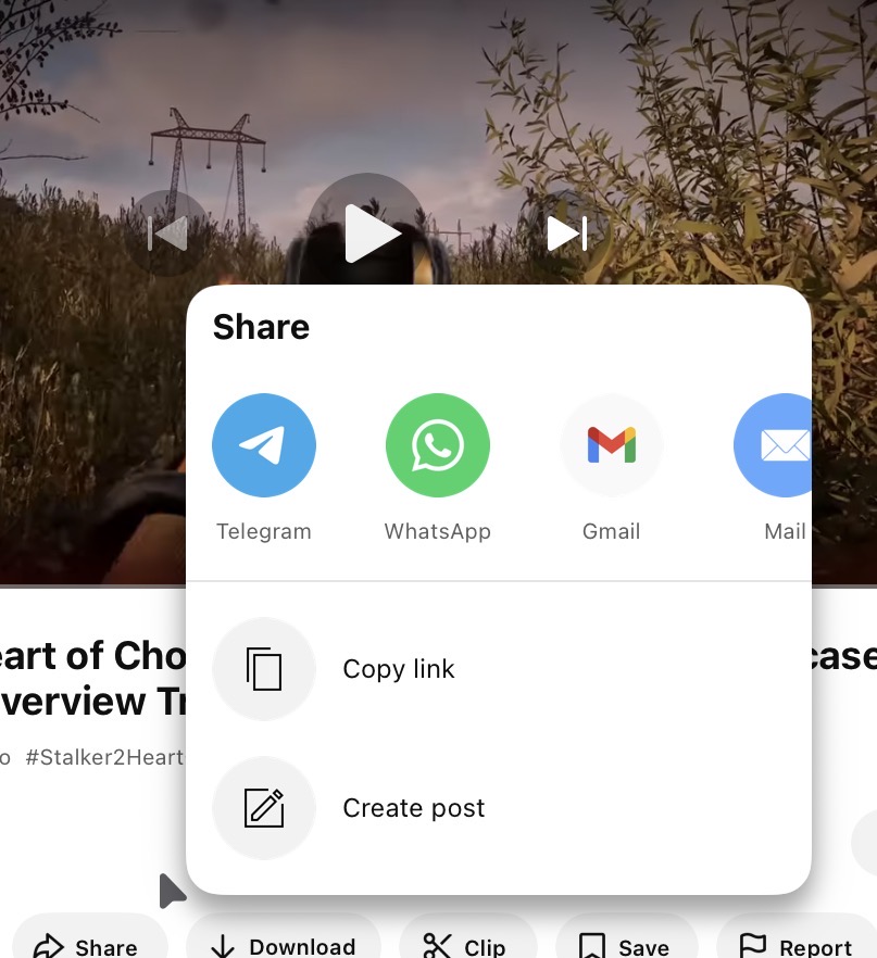 نحوه کپی کردن لینک یوتیوب از اپ Youtube
