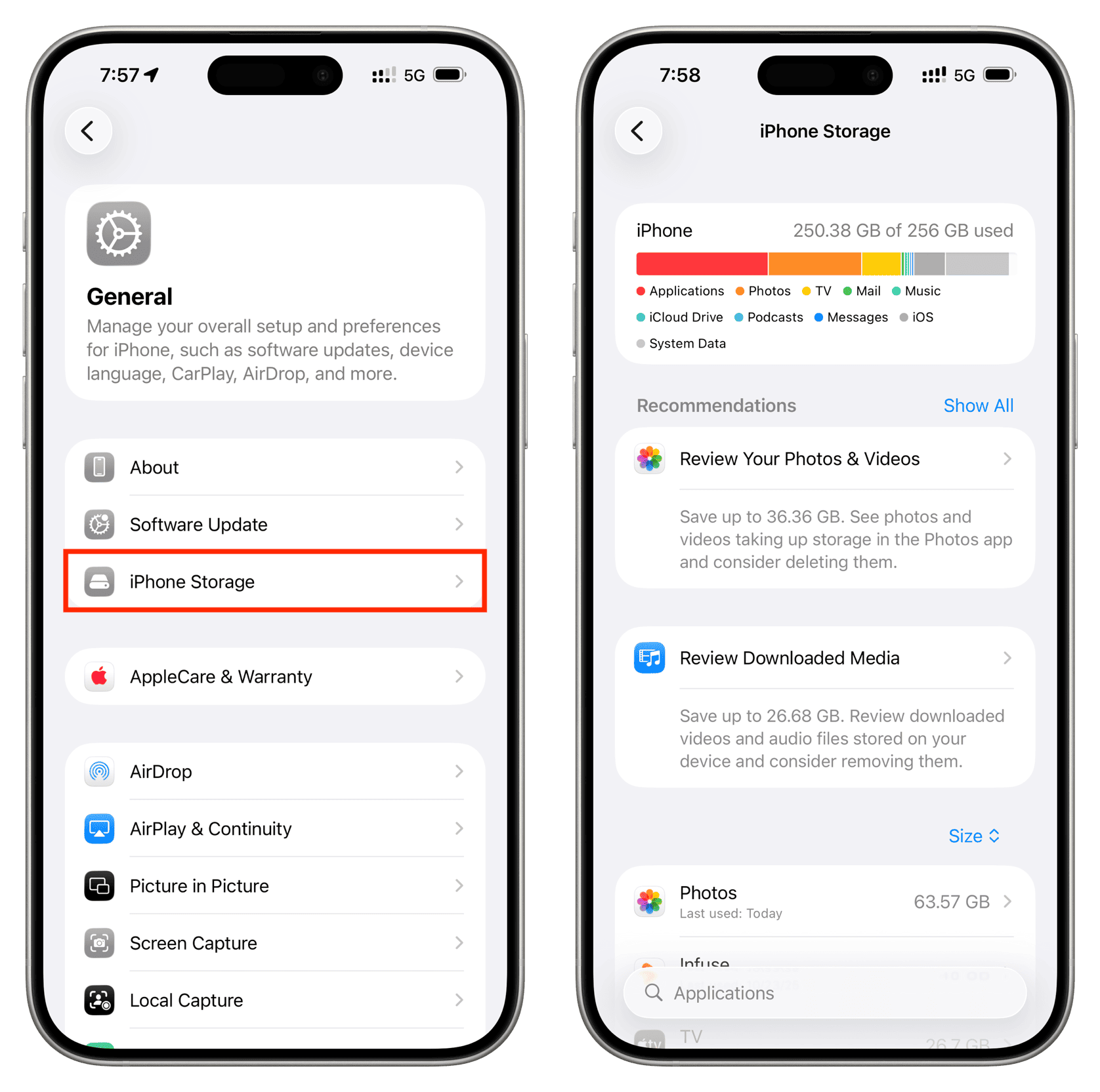 رفع مشکل کندی iOS 26 با خالی کردن فضا در آیفون