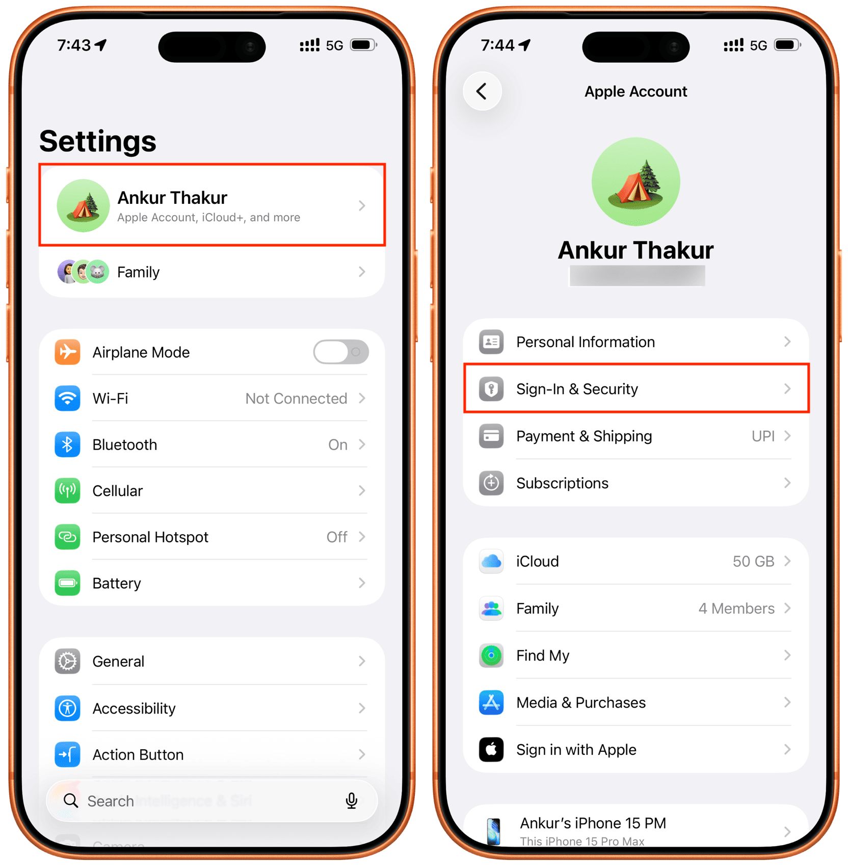 دسترسی به ویژگی Legacy Contact