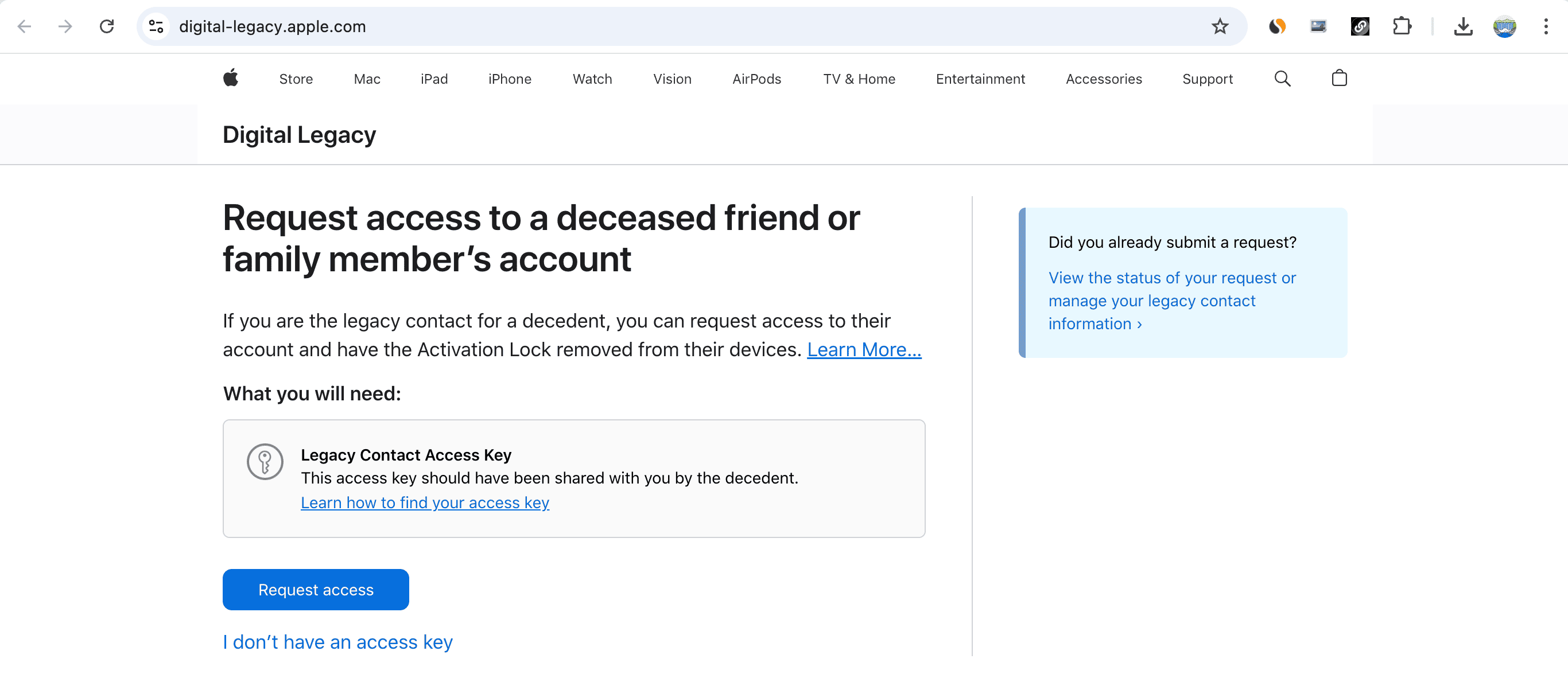 دسترسی کاربران غیر اپلی به ویژگی Legacy Contact