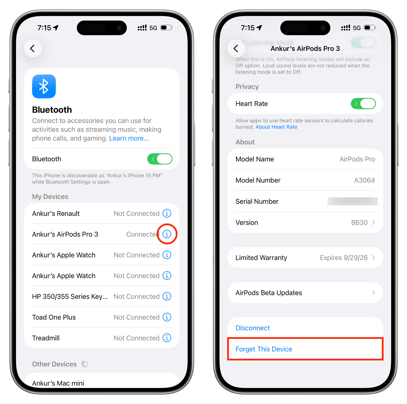 Pair کردن ایرپاد با بلوتوث آیفون