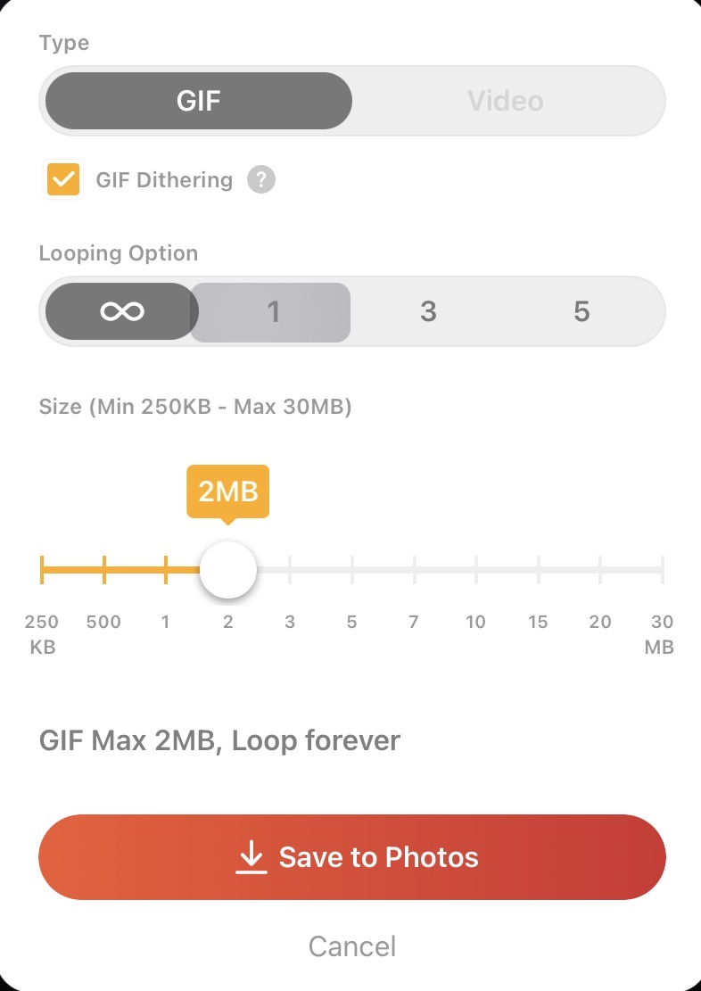 ذخیره کردن فایل گیف ساختهشده در imgPlay
