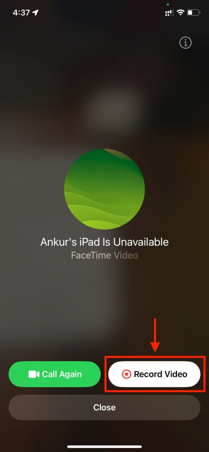 چگونگی گذاشتن پیام تصویری با Face Time