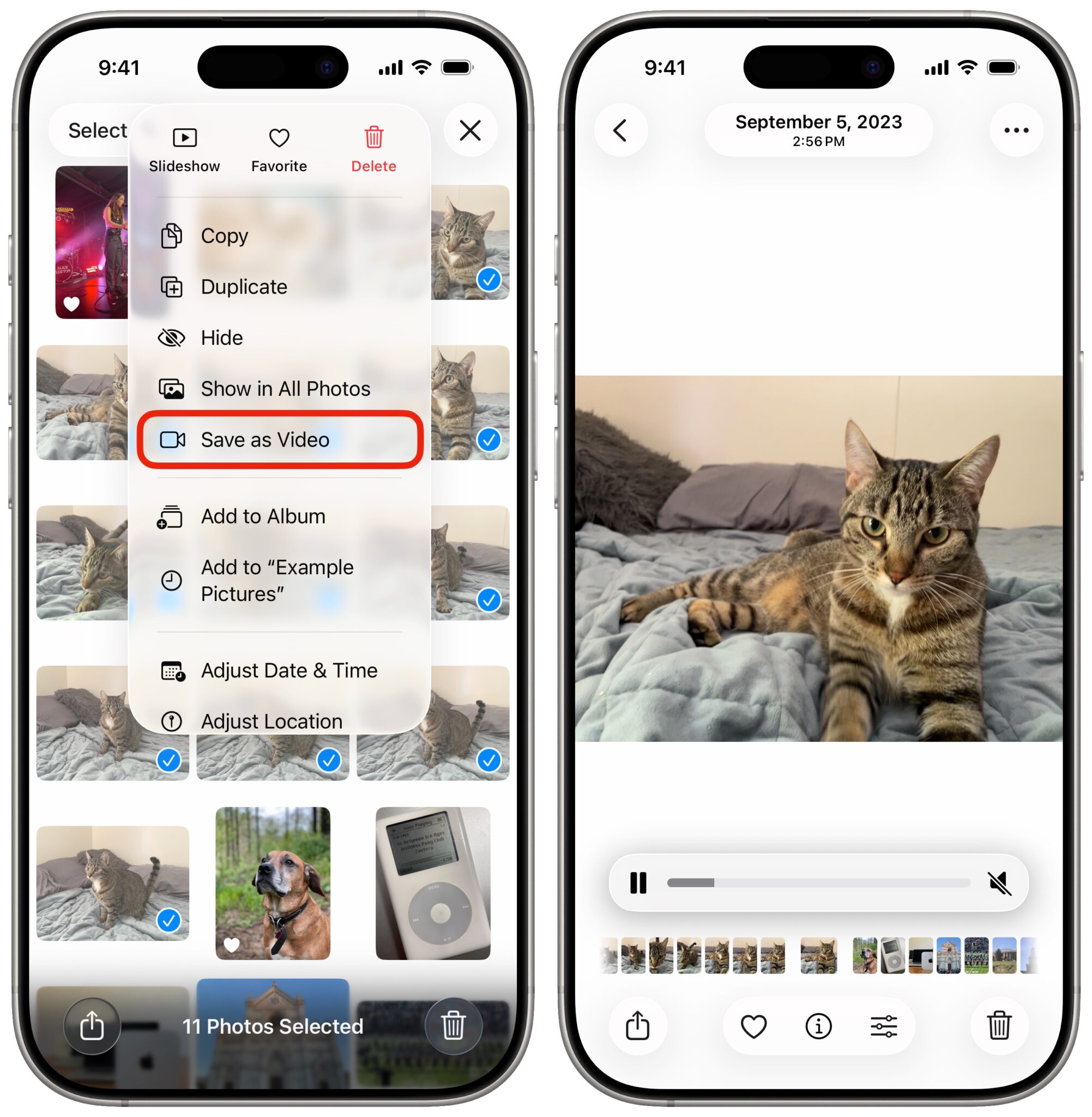 تبدیل عکس‌ها زنده به فایل ویدئویی