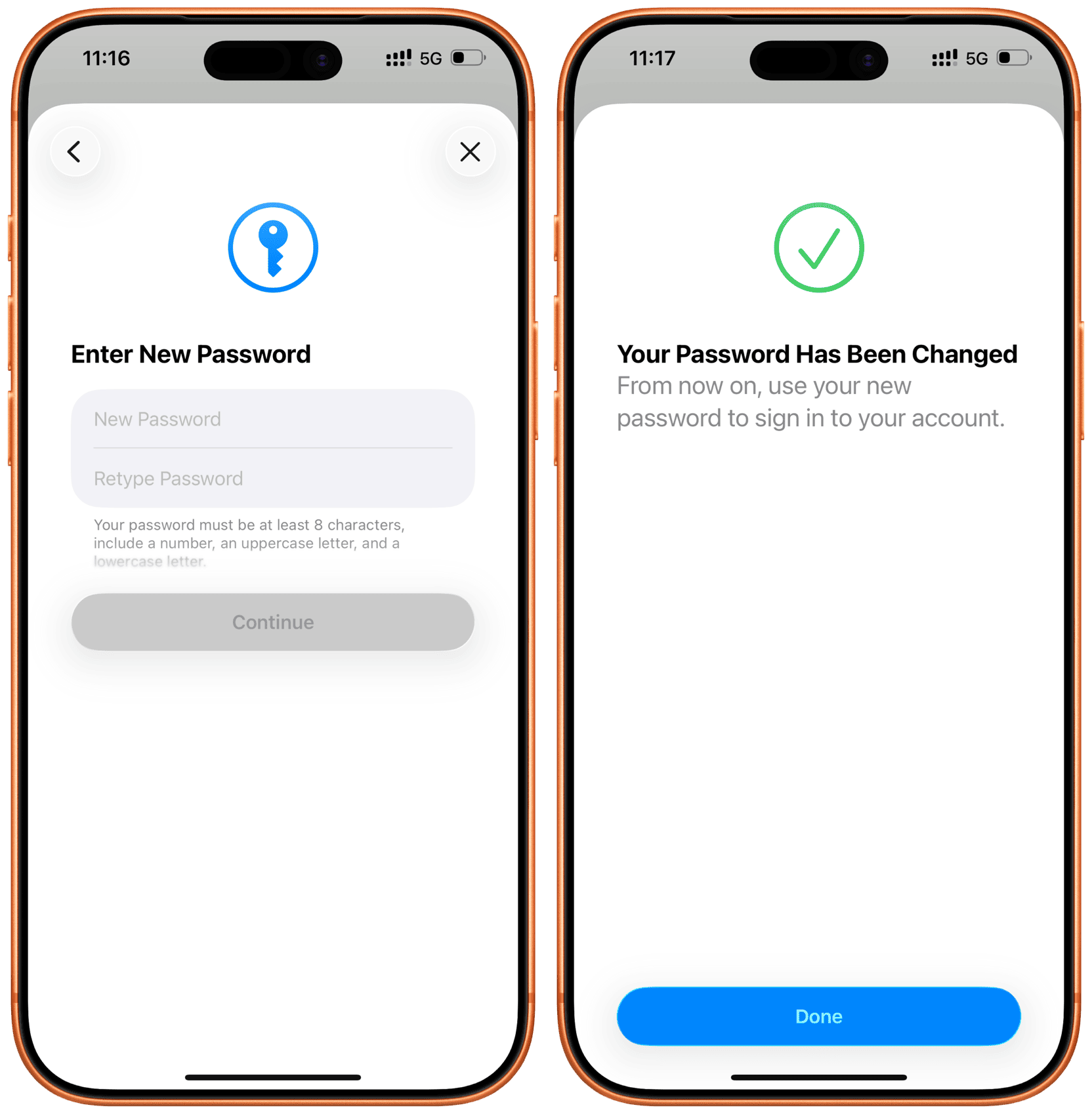 وارد کردن رمز جدید آیکلود