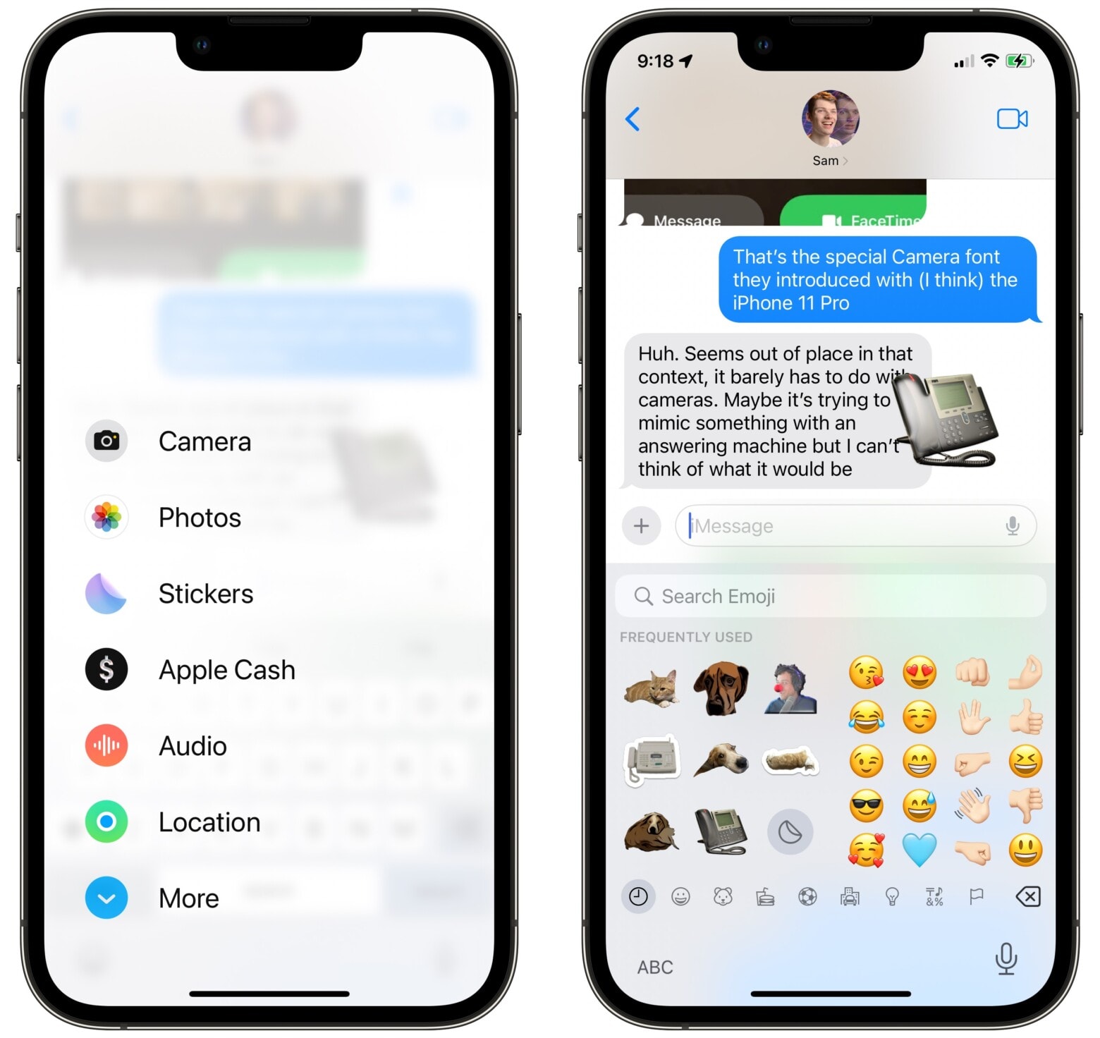 انتخاب و استفاده از استیکر در آیفون