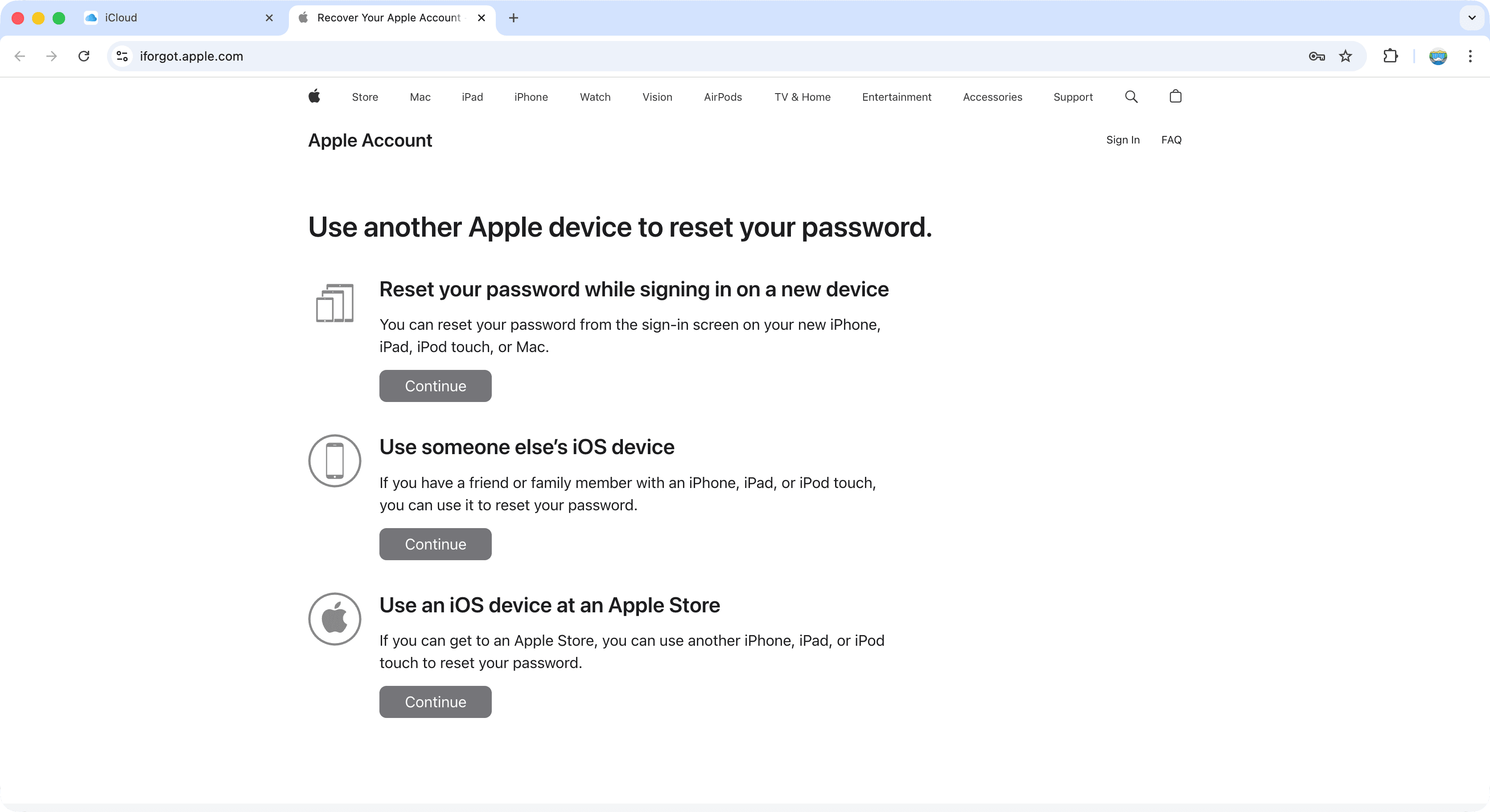ریکاور کردن پسورد آیفون